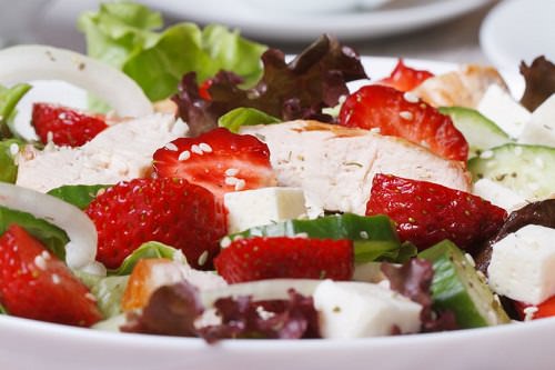Salads with berries