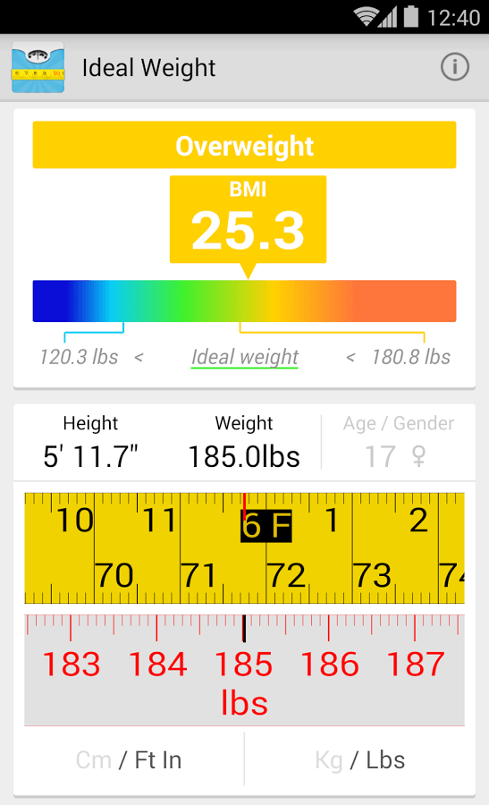 Ideal Weight App