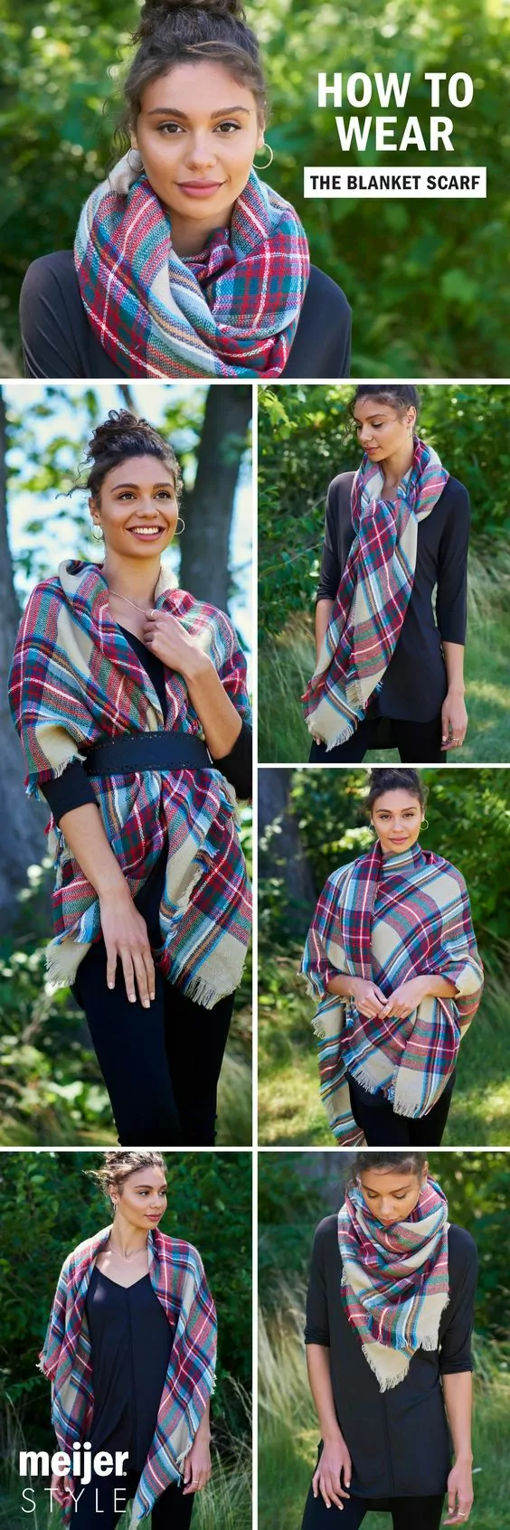 How to tie a scarf The Blanket Scarf