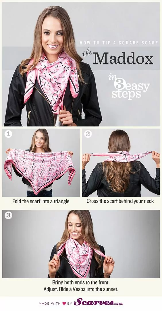 How to tie a scarf The Maddox