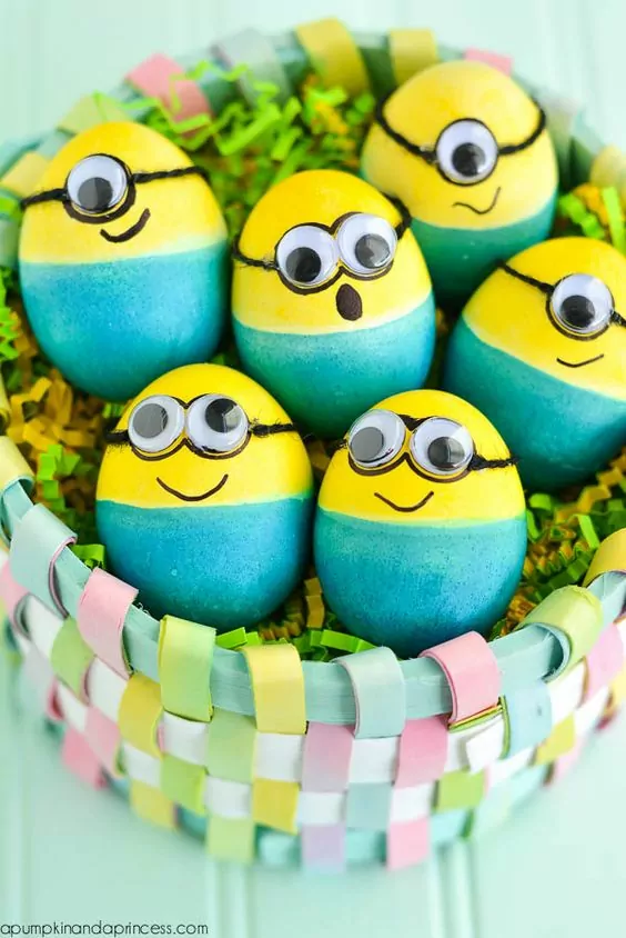 Dyed Minion Easter Eggs