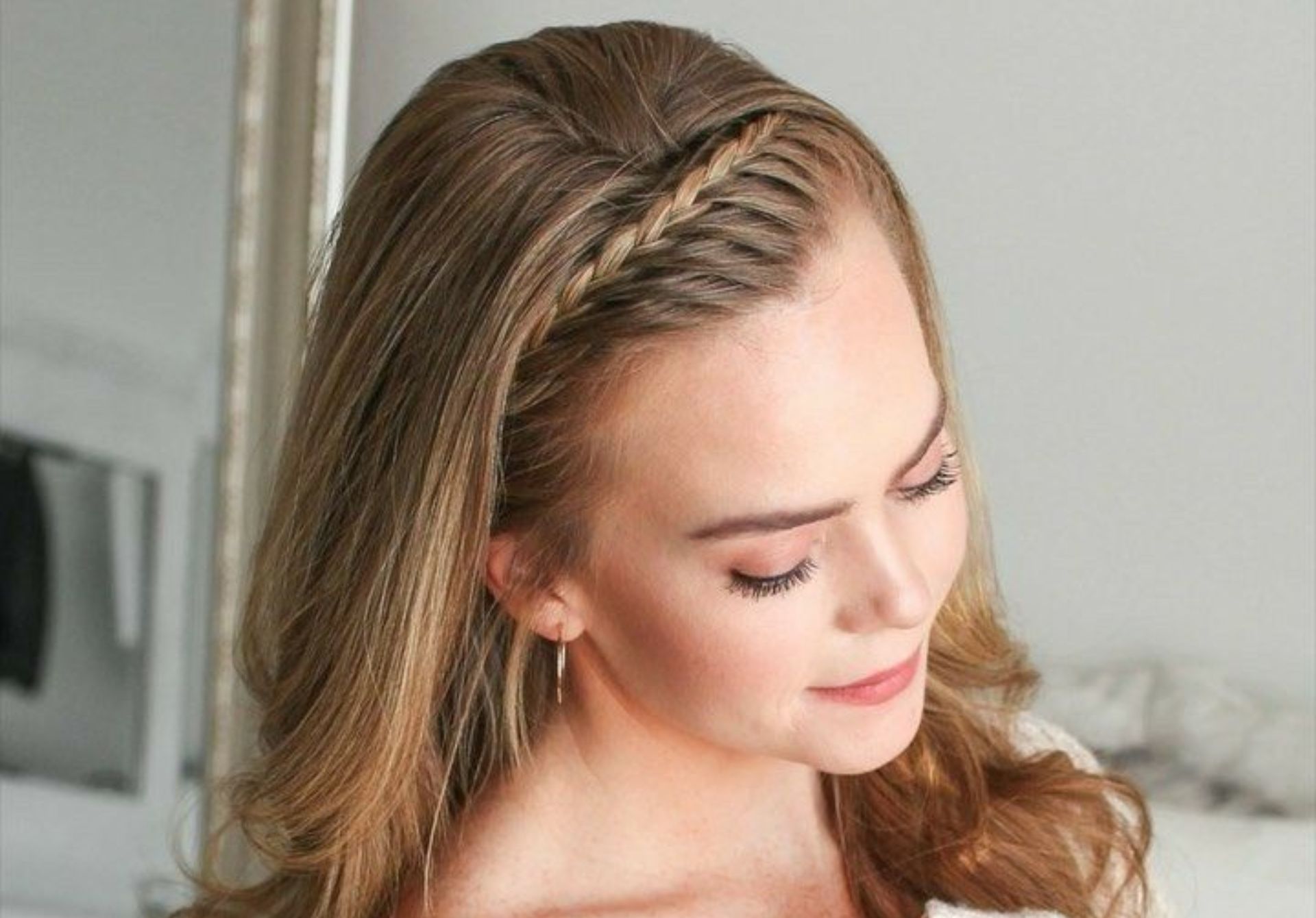 Lace headband braid