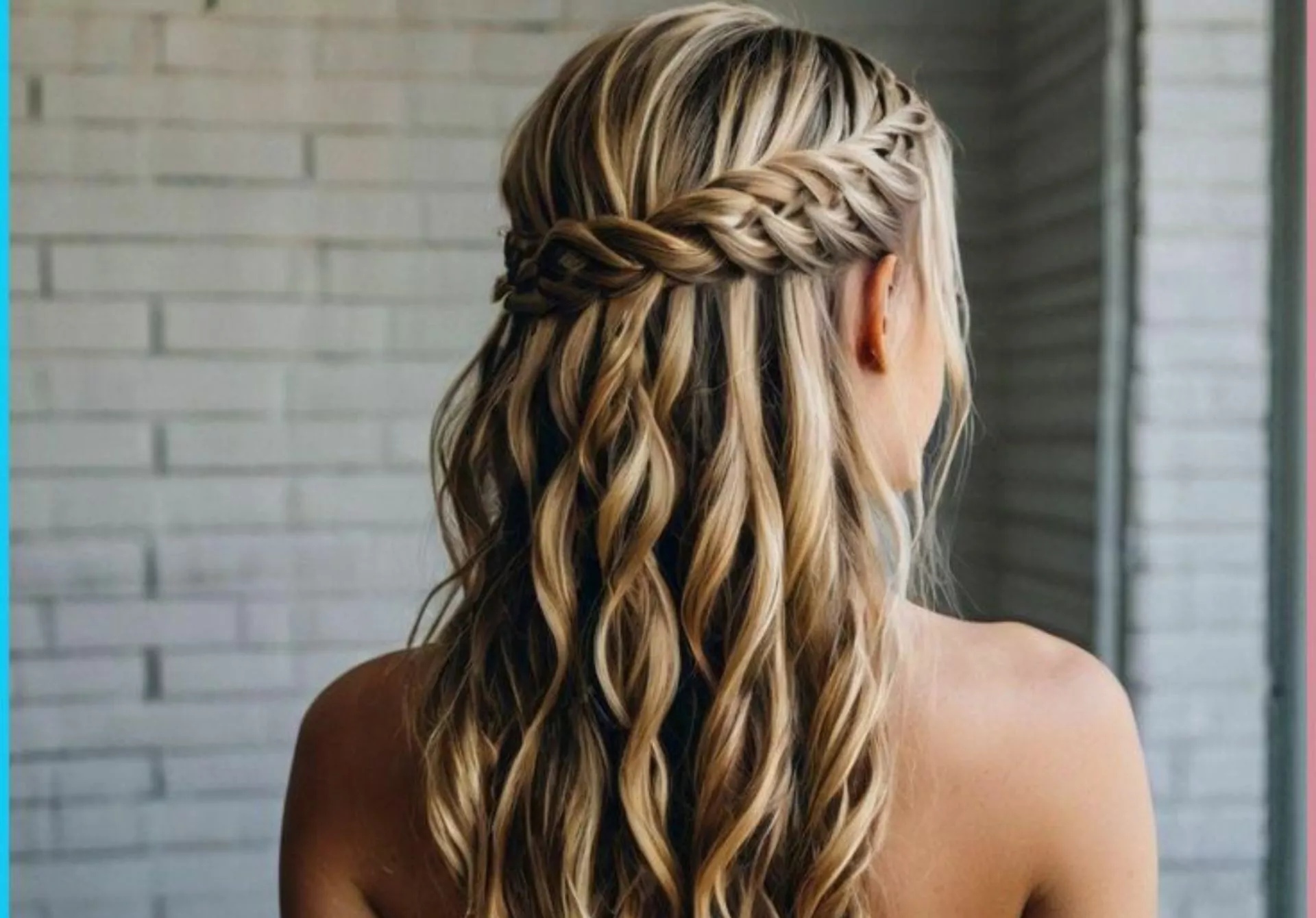 Romantic waterfall braid