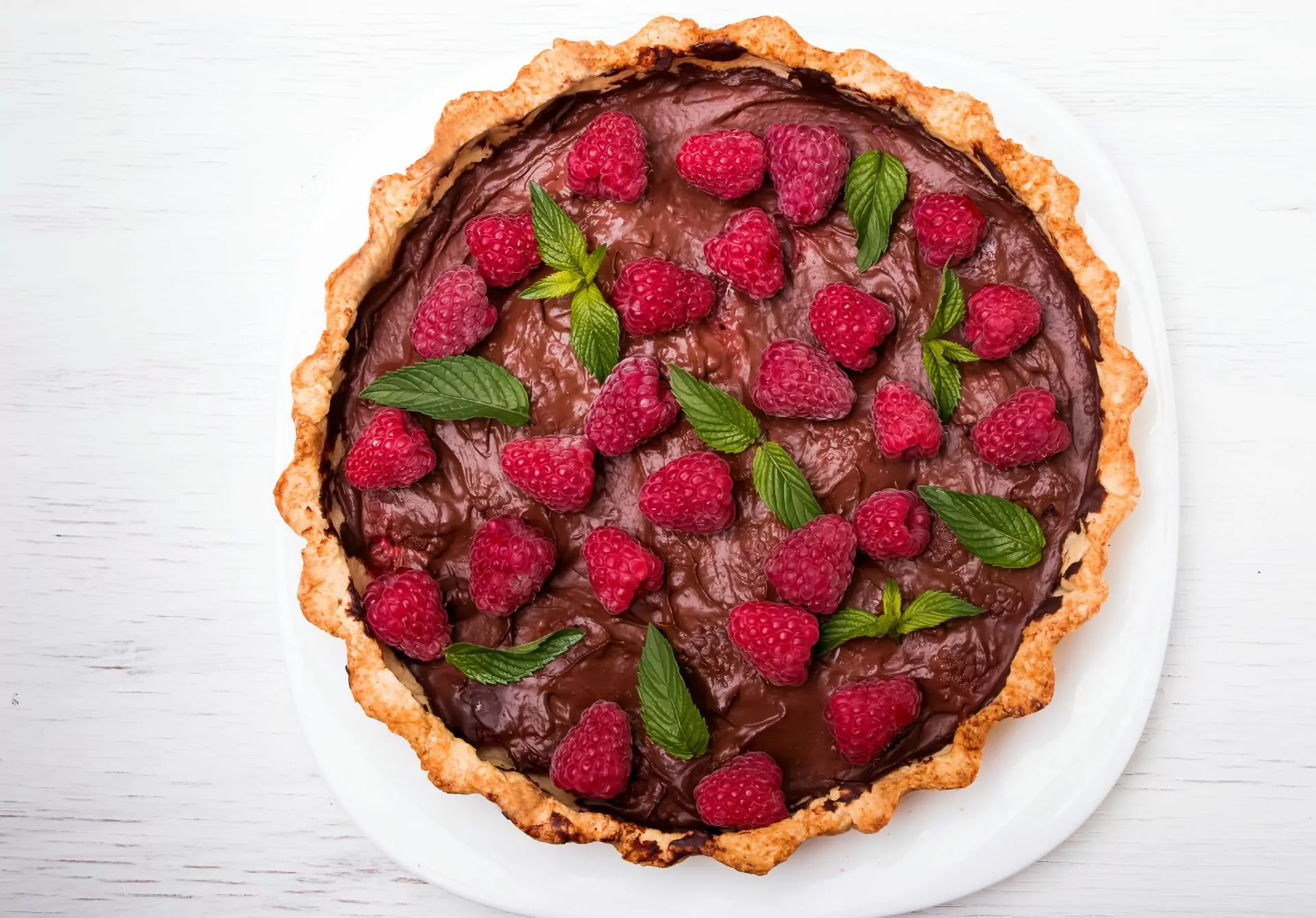 Almond Chocolate Raspberry Tart