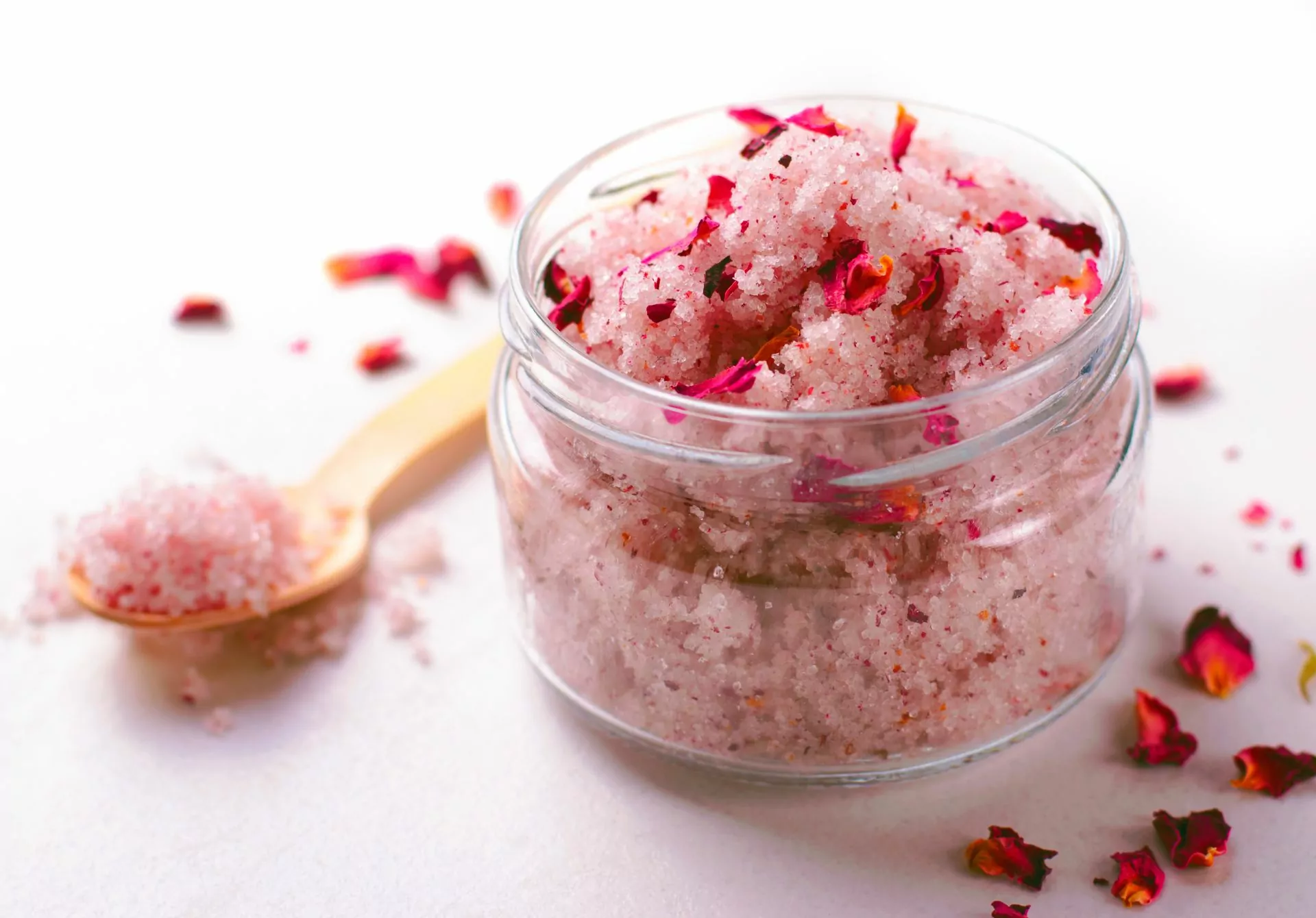 Rose sugar scrub