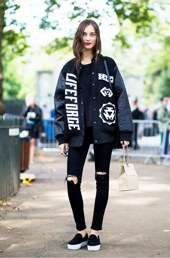 graphic-bomber-jacket-ripped-jeans-and-t-shirt