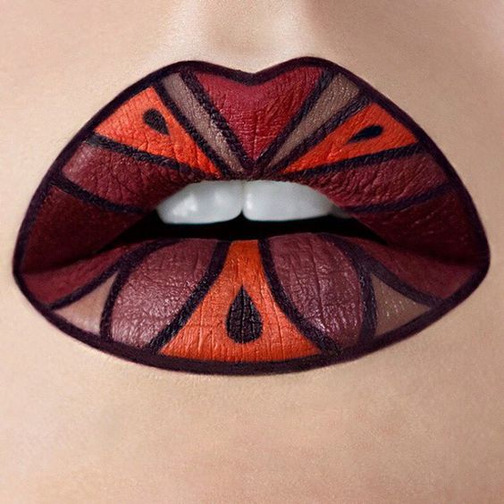 Halloween Lip Art gorgeous geometrics