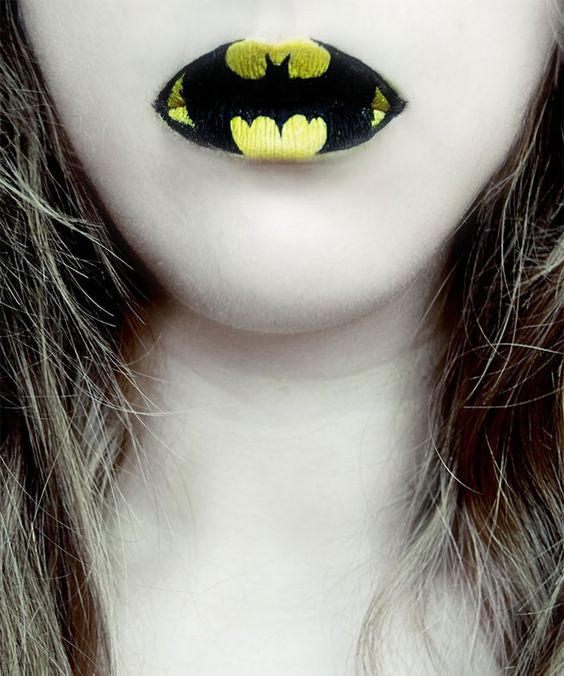 Halloween Lip Art staggering superhero