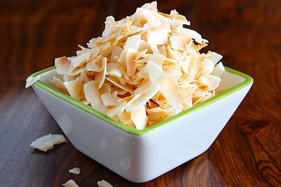 roasted coconut flakes
