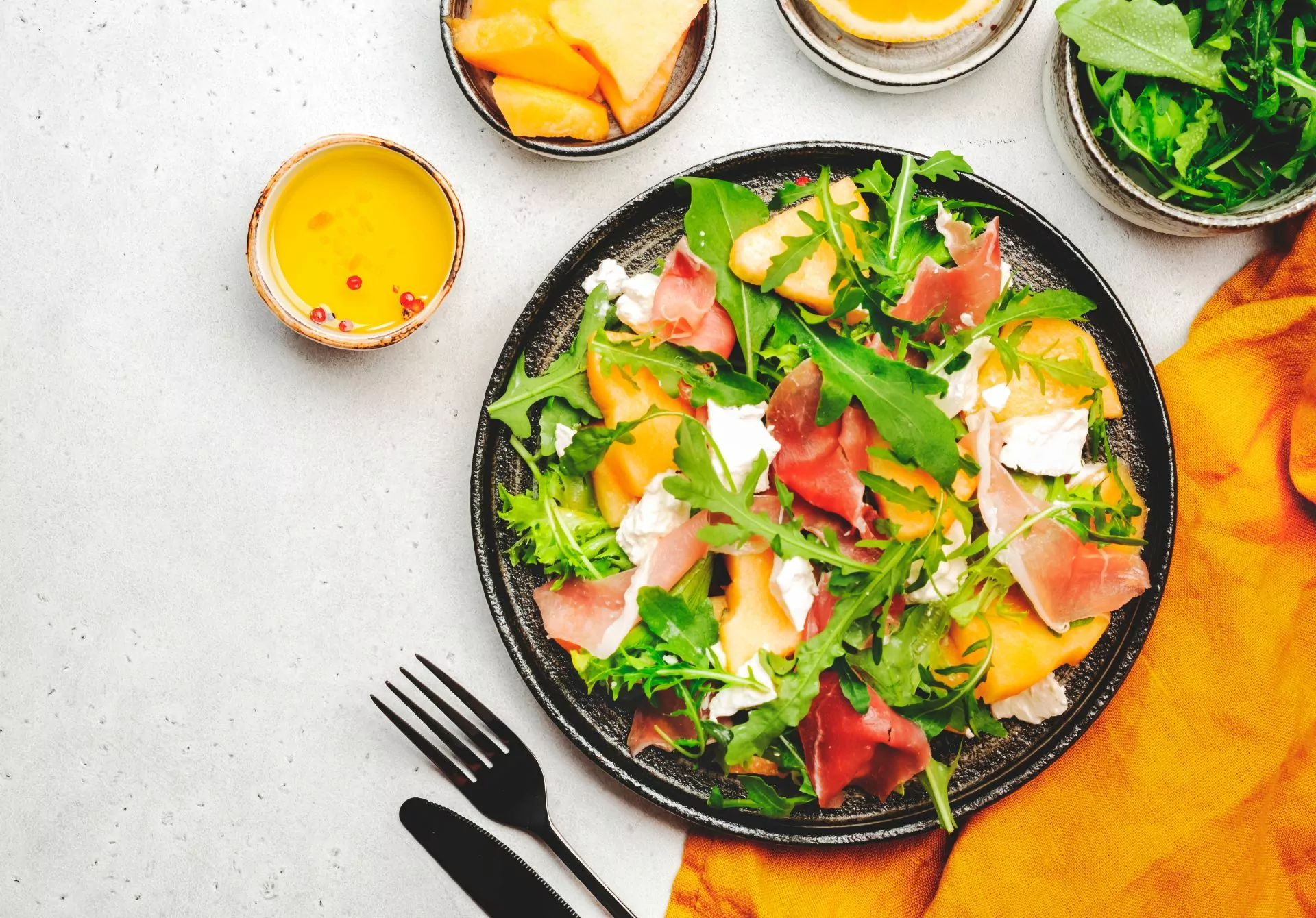 Goat Cheese and Cantaloupe Salad