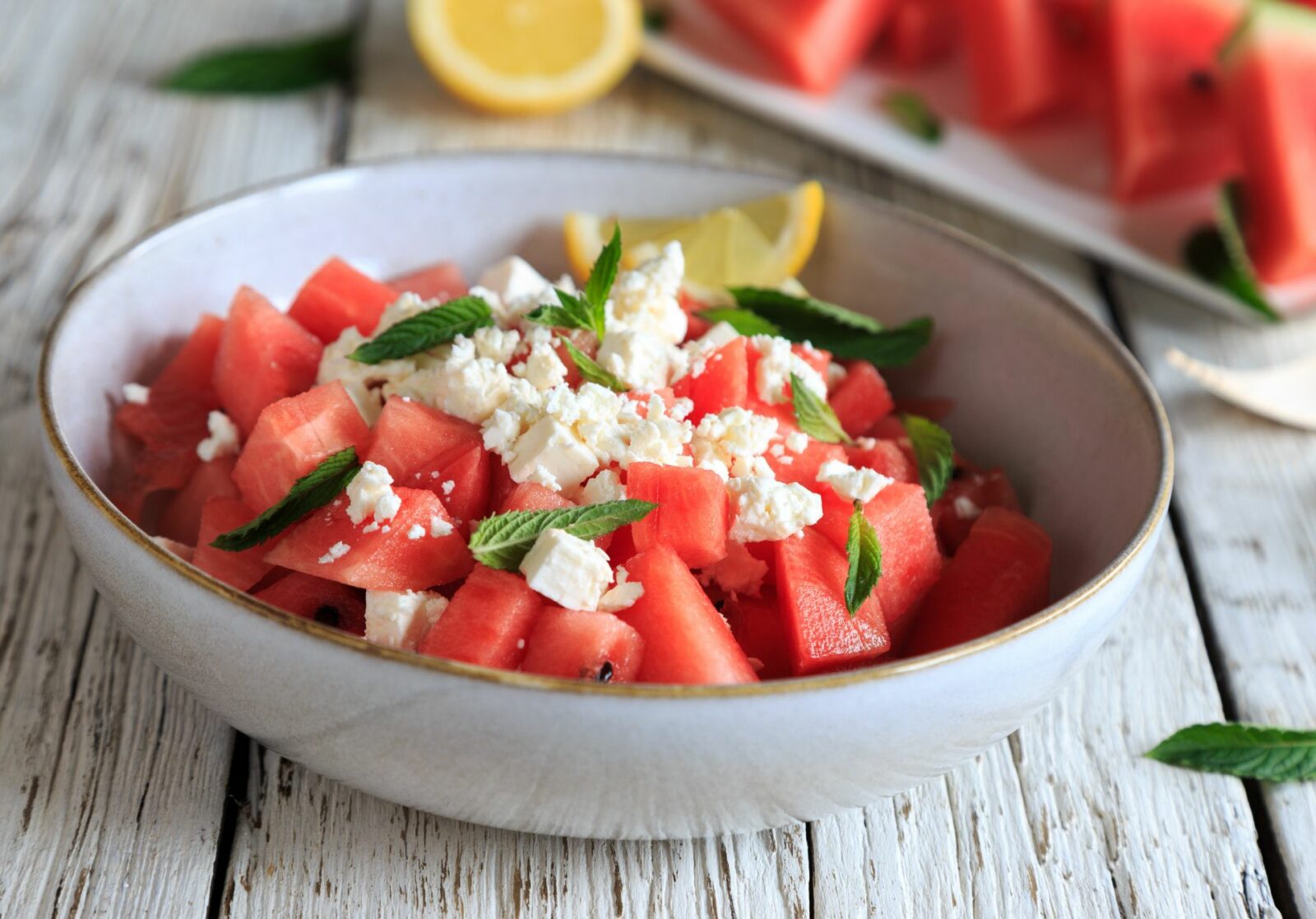 Minty Watermelon Salad