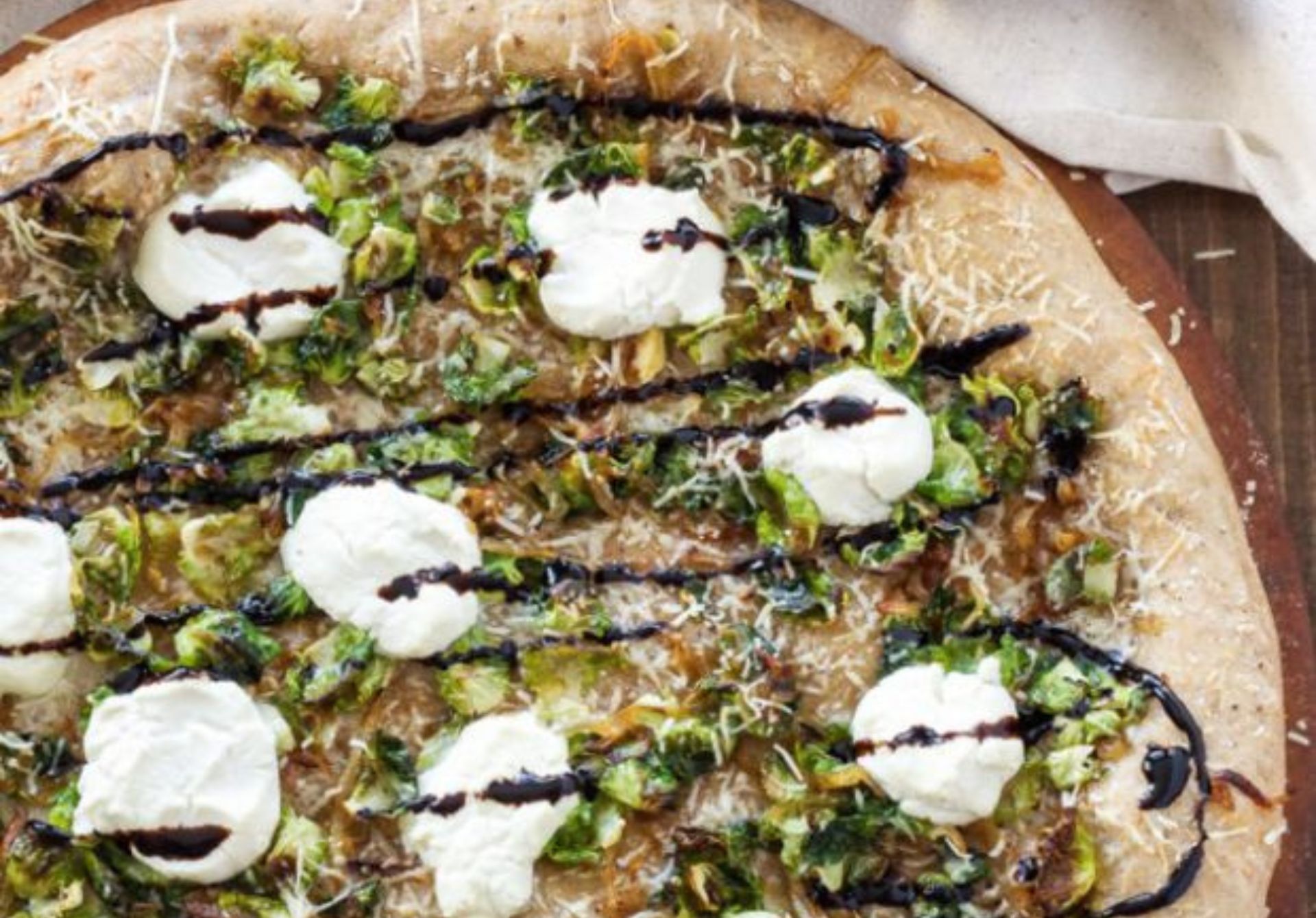 Ricotta and Brussels Sprouts Pizza