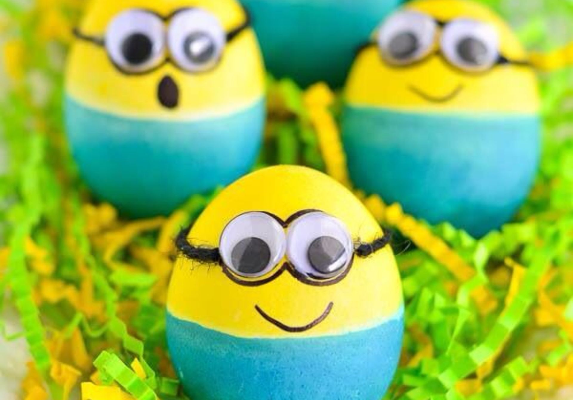 Dyed Minion Easter Eggs