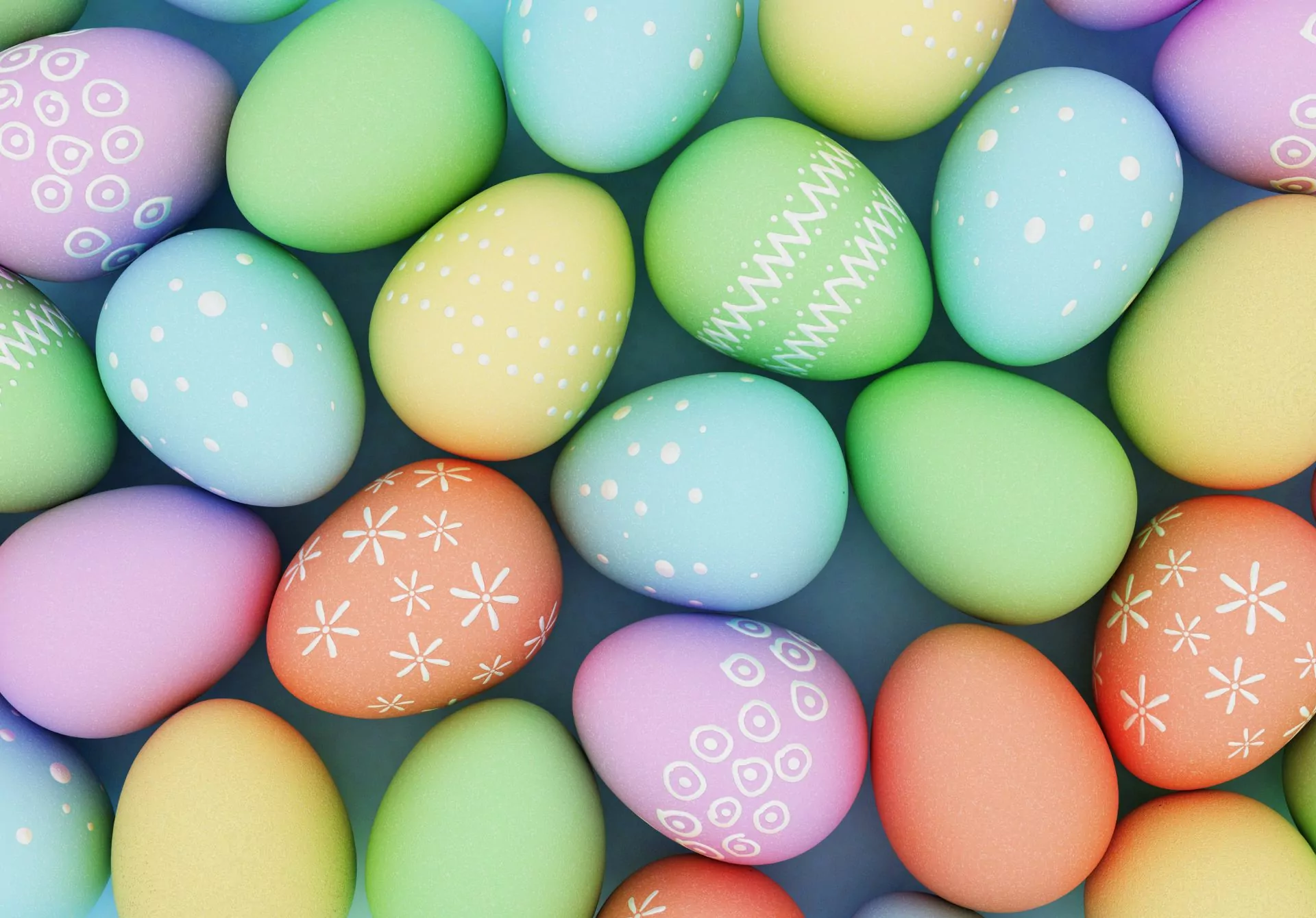 Pastel Patterned Easter Eggs