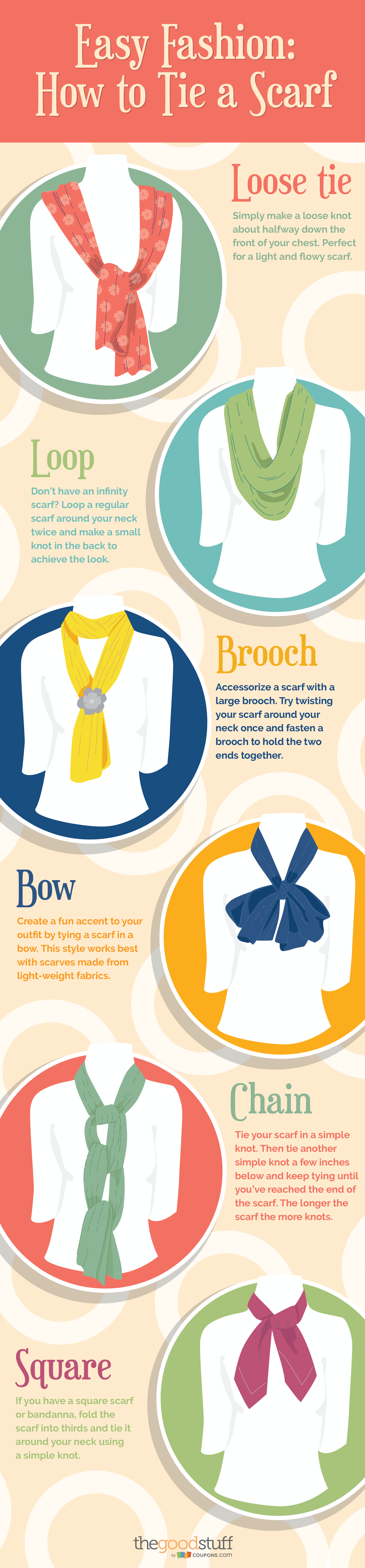 How To Tie A Scarf Infographic