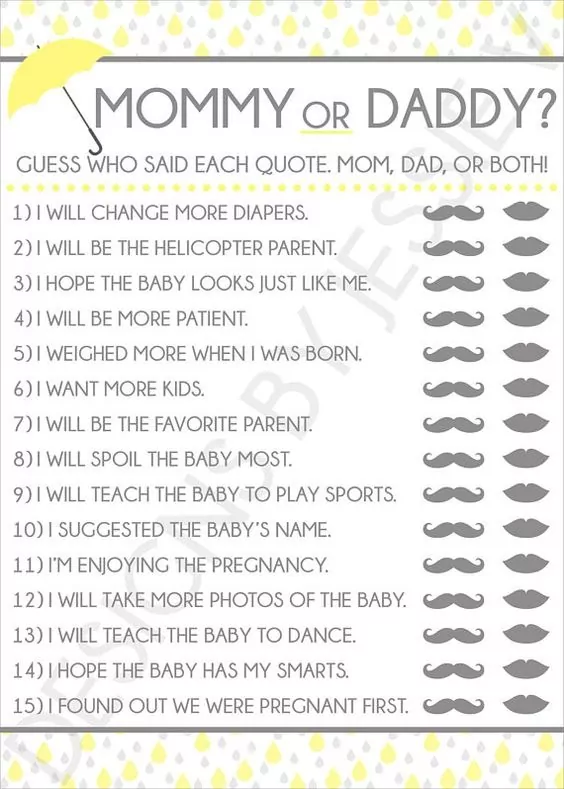 The Mommy or Daddy Game