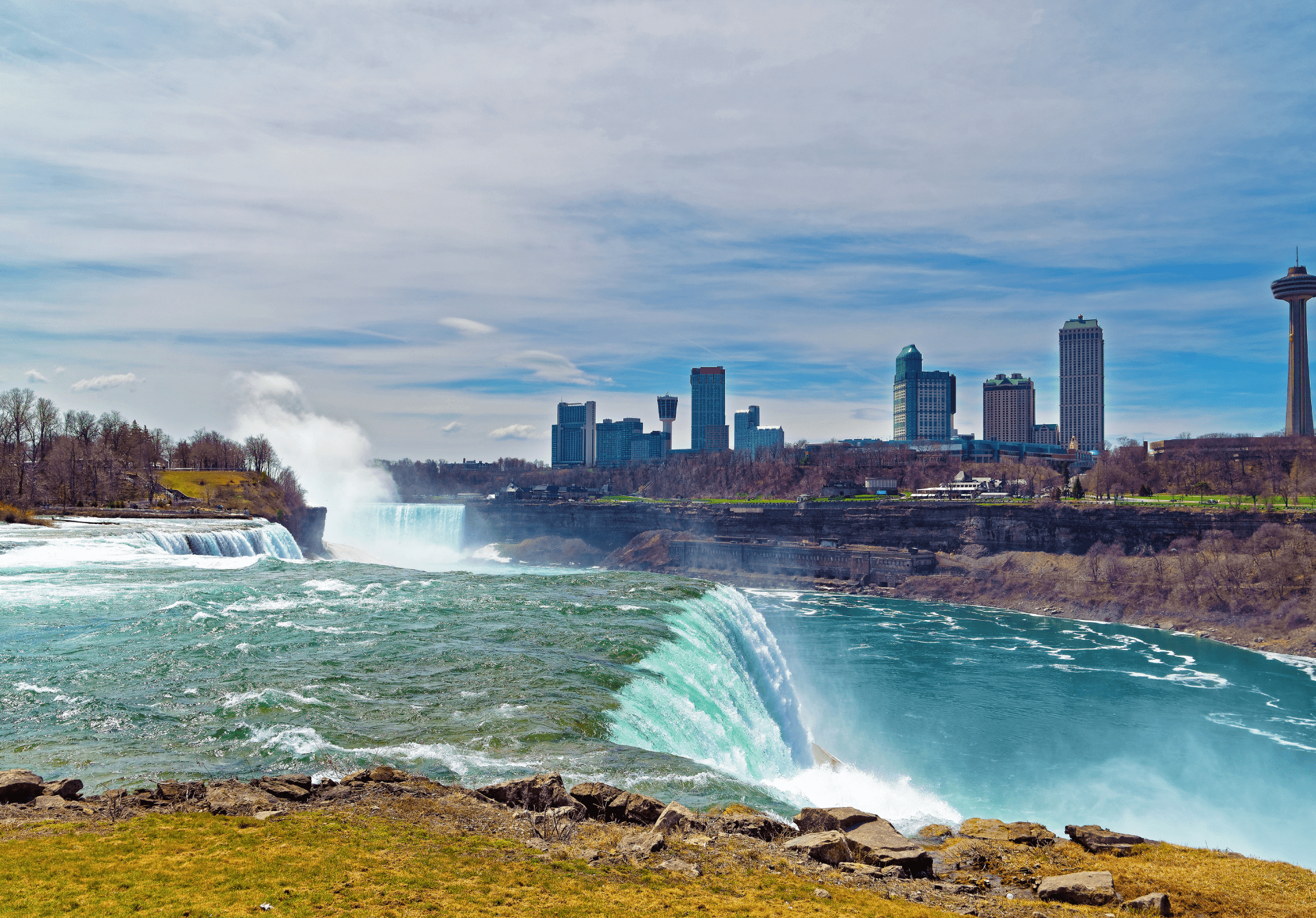 Niagara Falls, Canadian and American Border