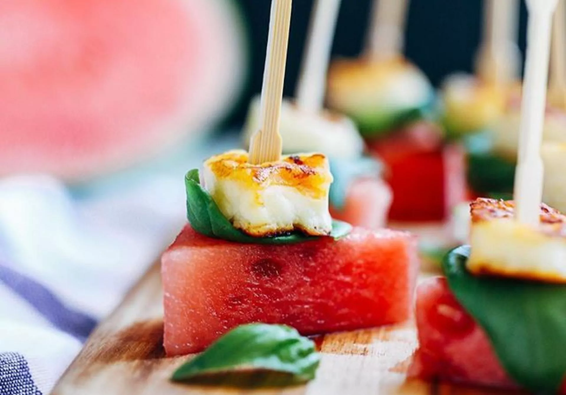 Grilled Halloumi with Watermelon