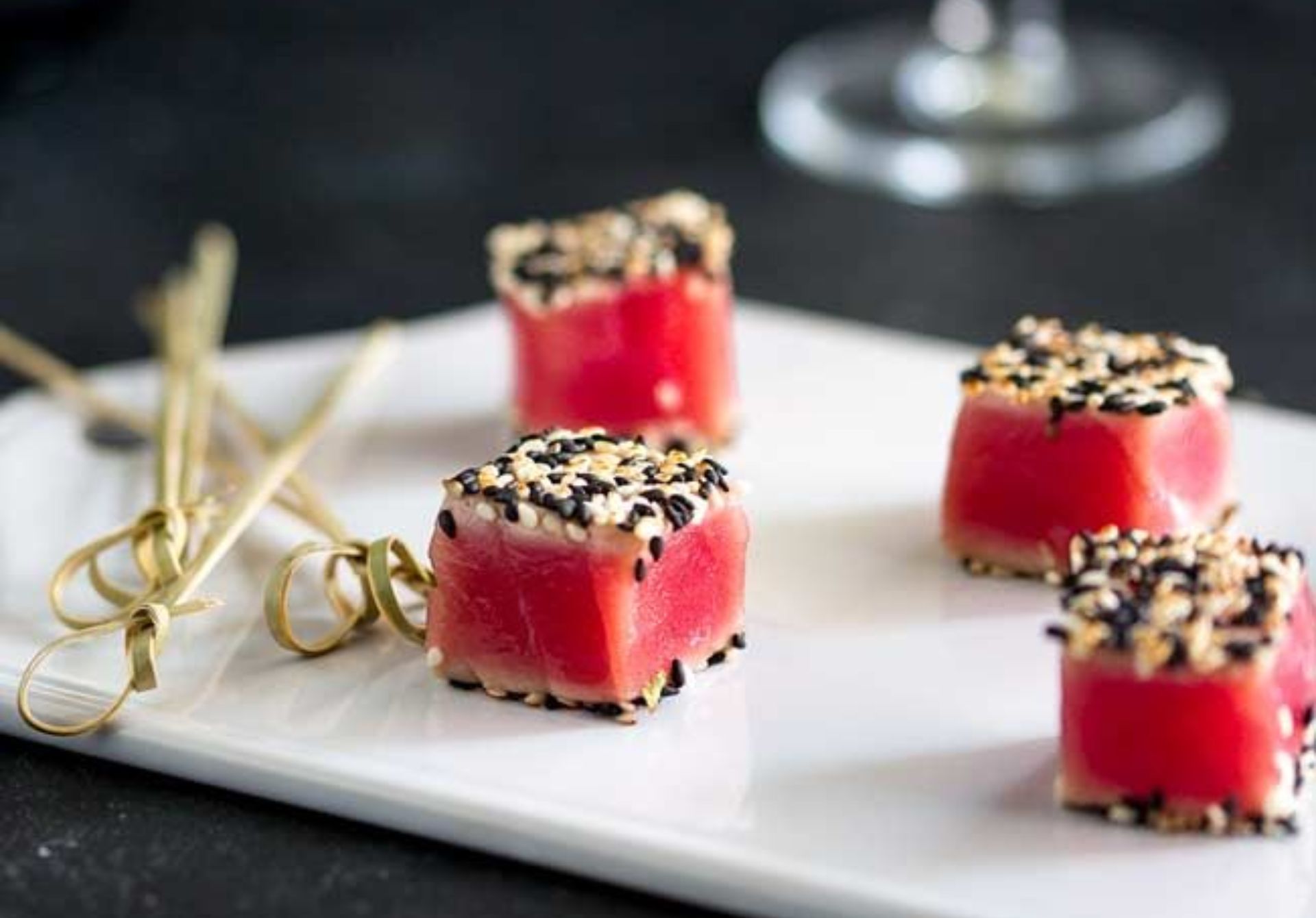 Sesame-Crusted Tuna Bites