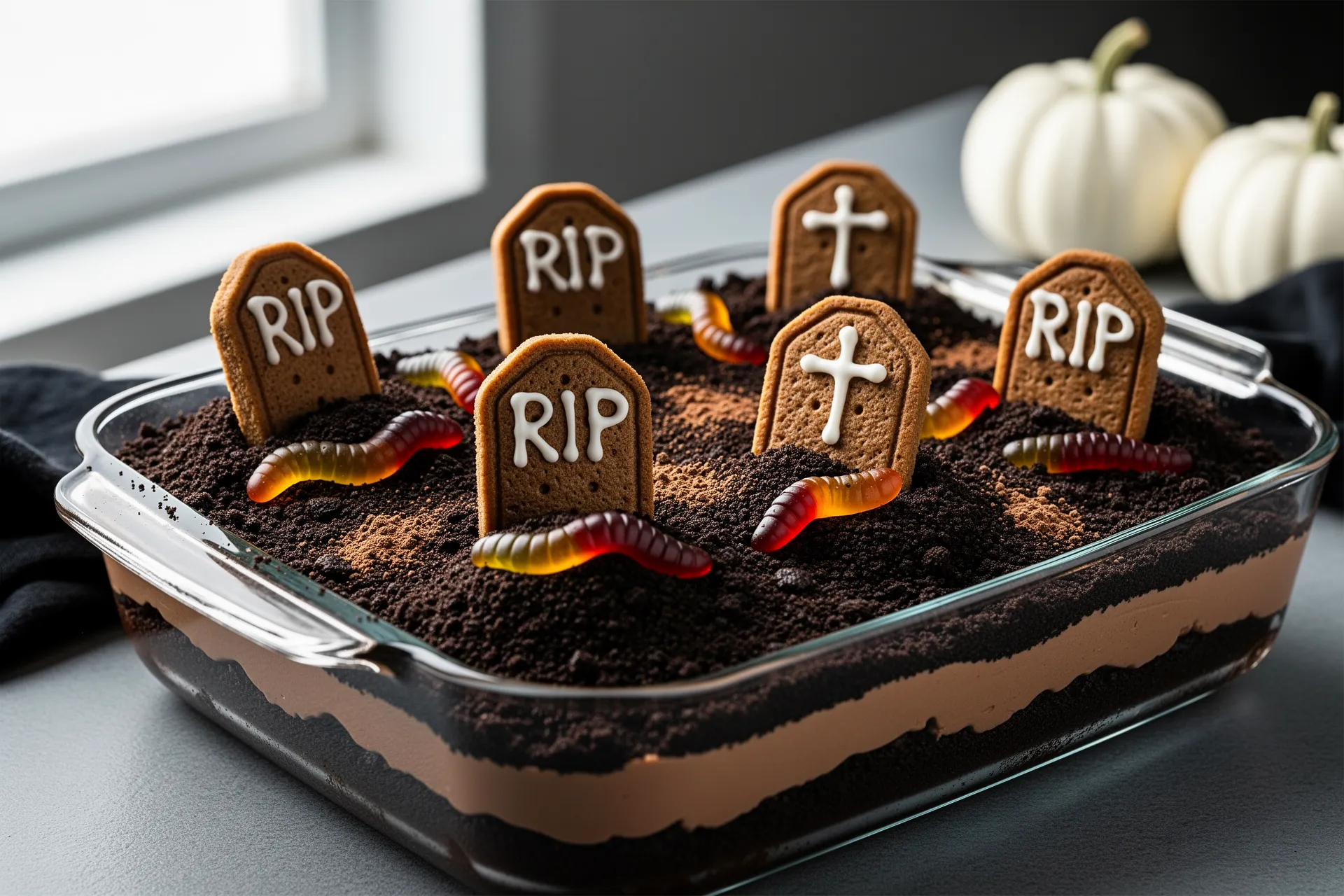9 Graveyard dirt cake