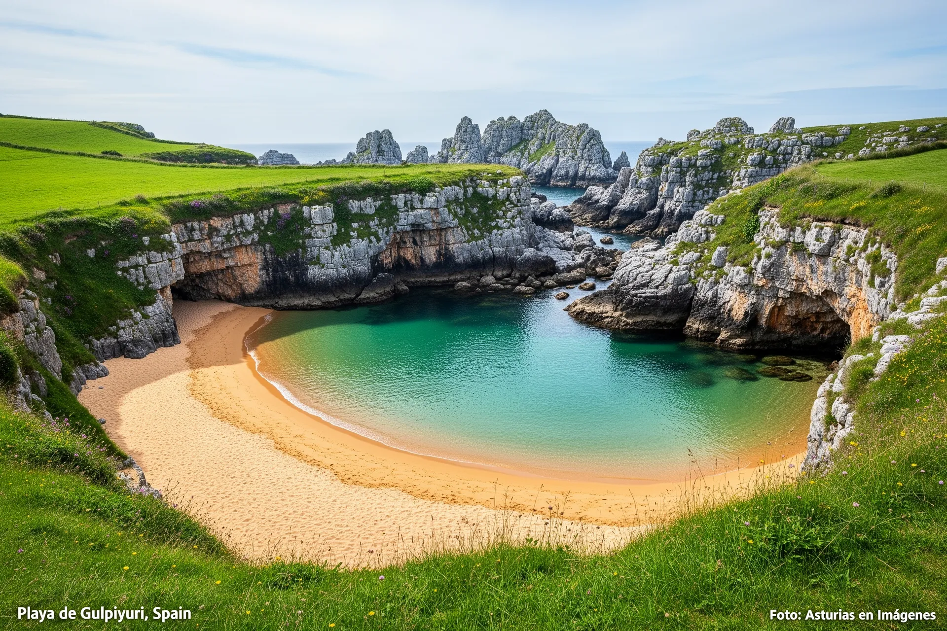 11 Playa de Gulpiyuri, Spain